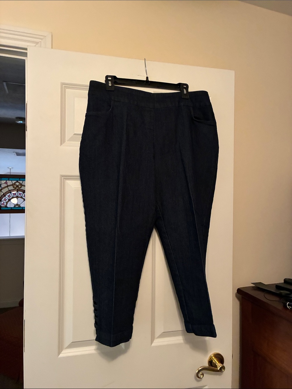 Women's Dark Blue Slim Crop Jeans